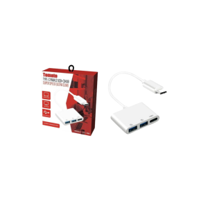 ADAPTADOR TIPO C PARA 2X USB 3.0 + TIPO C MTC-7001 TOMATE