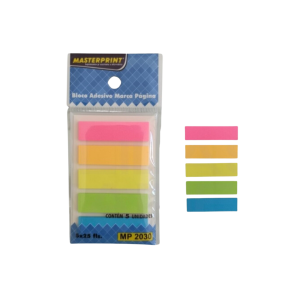 BLOCO ADESIVO MARCA PAGINA RETO NEON 5CORES 5X25 MASTERPRINT