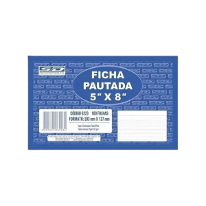FICHA PAUTADA 5X8 C/100 6223-2 SAO DOMINGOS