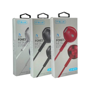 FONE DE OUVIDO ESTEREO P3 LE-0214 IT BLUE