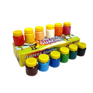 TINTA GUACHE 12 CORES 15ML ACRILEX