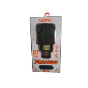 CARREGADOR TURBO V8 COM 2 PORTAS USB 1M 5.1A LE-231FV LELONG
