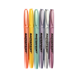 CANETA MARCA TEXTO METALICO/GLITTER C/6 MASTERPRINT