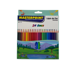 LAPIS DE COR 24 CORES REDONDO SEXTAVADO MASTERPRINT