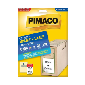 ETIQUETA PIMACO INJEKT+LASER CARTA 6288 C/25F