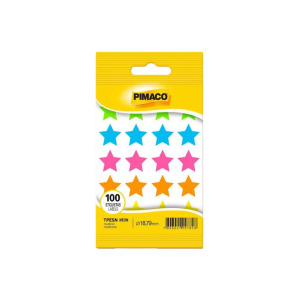 ETIQUETA ESTRELA NEON TP-18 C/100UN PIMACO