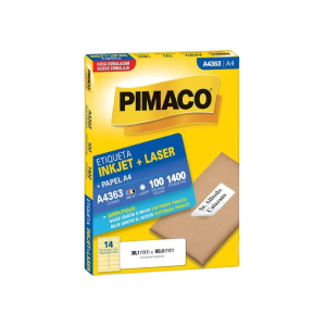 ETIQUETA PIMACO INJEKT+LASER A4 363 C/100F