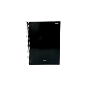 CADERNO 1/4 ESPIRAL CAPA DURA 80F STIFF SLIM JANDAIA PRETO