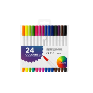 CANETA HIDROGRAFICA C/24 CORES PONTA DUPLA SCB-24 COLOURS PEN