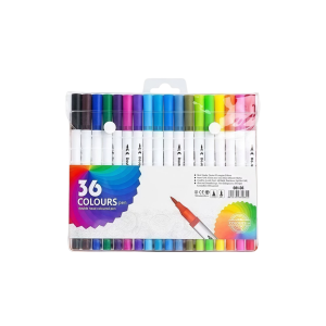 CANETA HIDROGRAFICA C/36 CORES PONTA DUPLA SCB-36 COLOURS PEN